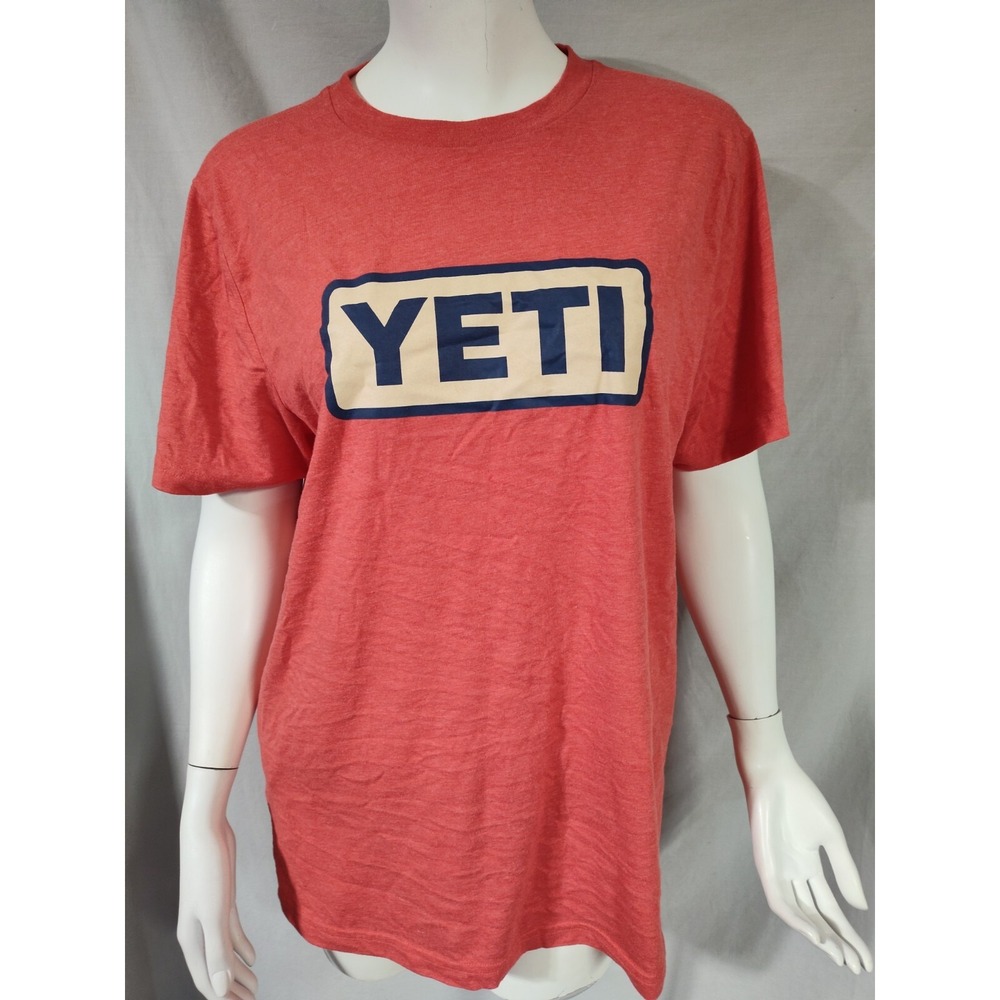 Yeti small t-shirt short sleeve logo orange? unisex